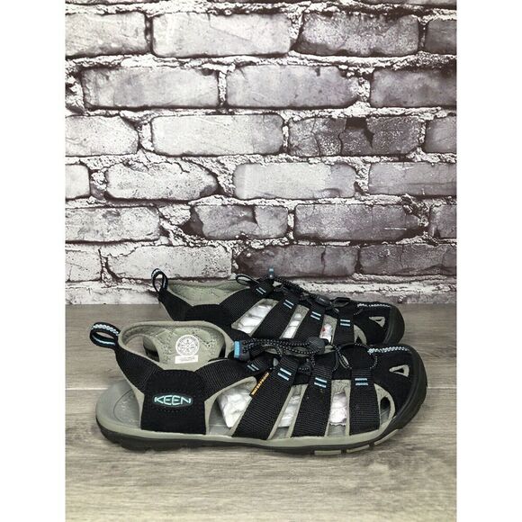 KEEN Black Blue Textile Synthetic Drawstring Hiking Sandas Women Sz 9M US/39.5EU - Picture 14 of 16